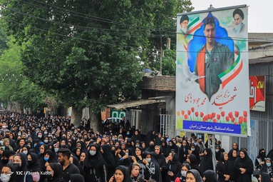 تشییع پیکر شهید خلبان  محمد جواد بای  - شهرستان رامیان