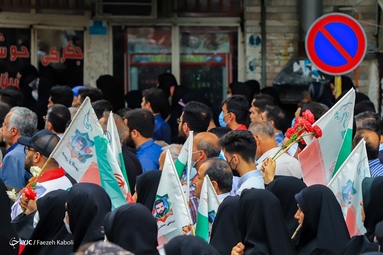 تشییع پیکر شهید خلبان  محمد جواد بای  - شهرستان رامیان