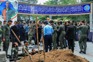 تشییع پیکر شهید خلبان  محمد جواد بای  - شهرستان رامیان