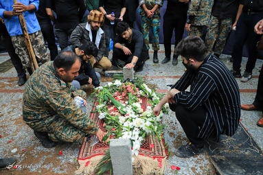 تشییع پیکر شهید خلبان  محمد جواد بای  - شهرستان رامیان
