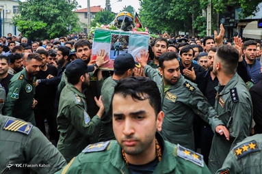 تشییع پیکر شهید خلبان  محمد جواد بای  - شهرستان رامیان
