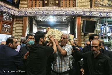 مراسم تشییع و تدفین دو شهید گمنام دانش آموز دفاع مقدس - اردوگاه دانش آموزی شهید باهنر