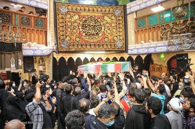 مراسم تشییع و تدفین دو شهید گمنام دانش آموز دفاع مقدس - اردوگاه دانش آموزی شهید باهنر