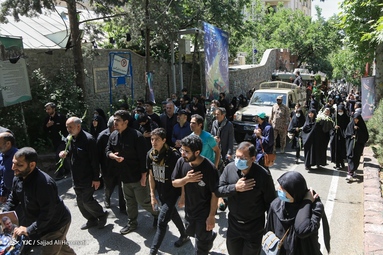 مراسم تشییع و تدفین دو شهید گمنام دانش آموز دفاع مقدس - اردوگاه دانش آموزی شهید باهنر