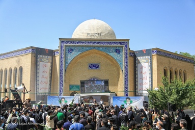 مراسم تشییع و تدفین دو شهید گمنام دانش آموز دفاع مقدس - اردوگاه دانش آموزی شهید باهنر