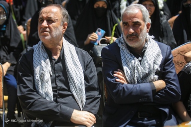 مراسم تشییع و تدفین دو شهید گمنام دانش آموز دفاع مقدس - اردوگاه دانش آموزی شهید باهنر