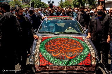 عزاداری شهادت امام جعفر صادق (ع) و تشییع شهید «مصطفی نامور» - قم
