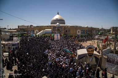عزاداری شهادت امام جعفر صادق (ع) و تشییع شهید «مصطفی نامور» - قم