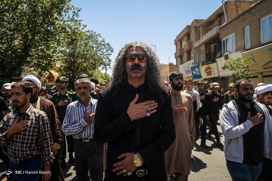 عزاداری شهادت امام جعفر صادق (ع) و تشییع شهید «مصطفی نامور» - قم