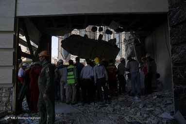 متروپل آبادان نهمین روز پس از حادثه