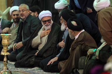 آیین خطبه‌خوانی خادمان به مناسبت میلاد حضرت معصومه(س)