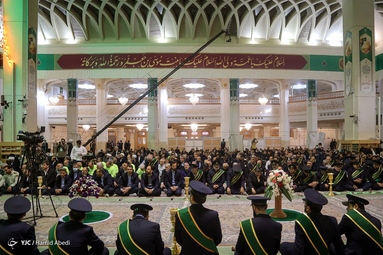 آیین خطبه‌خوانی خادمان به مناسبت میلاد حضرت معصومه(س)