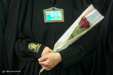 آیین خطبه‌خوانی خادمان به مناسبت میلاد حضرت معصومه(س)