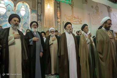 آیین خطبه‌خوانی خادمان به مناسبت میلاد حضرت معصومه(س)