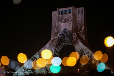 نور پردازی سه بعدی به مناسبت سالروز ارتحال امام خمینی (ره)