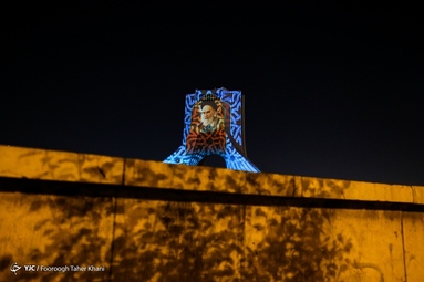 نور پردازی سه بعدی به مناسبت سالروز ارتحال امام خمینی (ره)