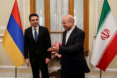 دیدار روسای مجلس ایران و ارمنستان