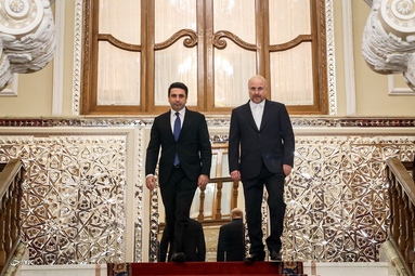 دیدار روسای مجلس ایران و ارمنستان