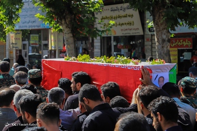 مراسم تشیع شهید مدافع امنیت «مصطفی سوسرائی» در آزادشهر - استان گلستان