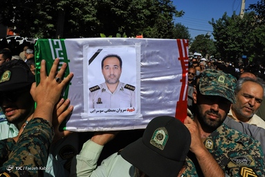 مراسم تشیع شهید مدافع امنیت «مصطفی سوسرائی» در آزادشهر - استان گلستان