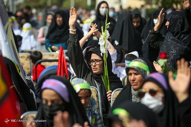 مراسم تشییع و خاکسپاری پیکر‌های دو شهید گمنام دفاع مقدس - مجموعه ورزشی انقلاب تهران