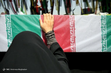 مراسم تشییع و خاکسپاری پیکر‌های دو شهید گمنام دفاع مقدس - مجموعه ورزشی انقلاب تهران