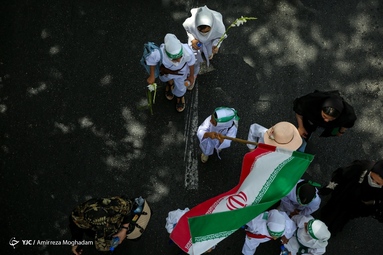 مراسم تشییع و خاکسپاری پیکر‌های دو شهید گمنام دفاع مقدس - مجموعه ورزشی انقلاب تهران
