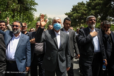 مراسم تشییع و خاکسپاری پیکر‌های دو شهید گمنام دفاع مقدس - مجموعه ورزشی انقلاب تهران