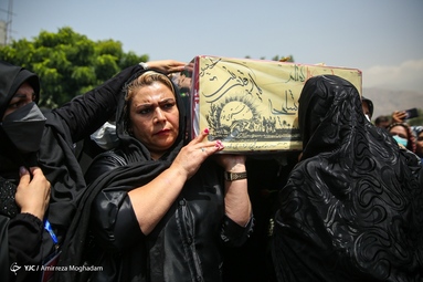 مراسم تشییع و خاکسپاری پیکر‌های دو شهید گمنام دفاع مقدس - مجموعه ورزشی انقلاب تهران