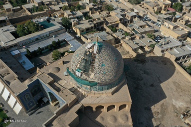 بازسازی غیر اصولی گنبد مسجد شیخ لطف الله - اصفهان