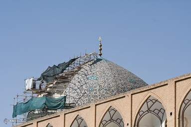 بازسازی غیر اصولی گنبد مسجد شیخ لطف الله - اصفهان