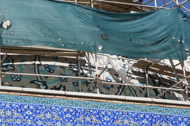 بازسازی غیر اصولی و اعوجاج در گنبد مسجد امام (ره) - اصفهان