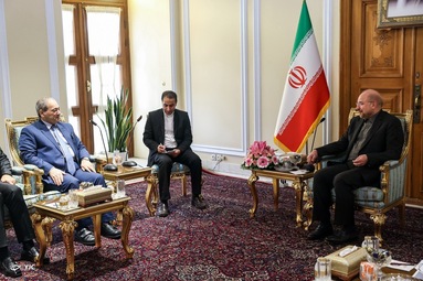 دیدار وزیر امور خارجه سوریه با محمد باقر قالیباف رئیس مجلس شورای اسلامی