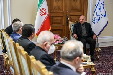 دیدار وزیر امور خارجه سوریه با محمد باقر قالیباف رئیس مجلس شورای اسلامی