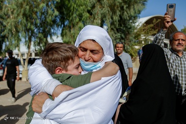 بازگشت اولین گروه از حجاج خانه  خدا استان فارس و کهکیوله و بویراحمد - فرودگاه شهید دستغیب شیراز