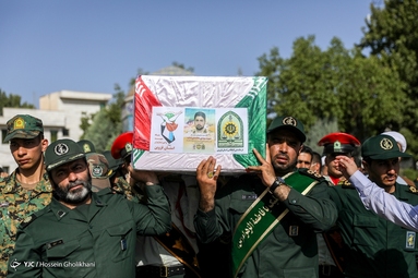 تشییع شهید مدافع امنیت «مهدی محمدی نسب» - قزوین