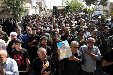 تشییع شهید مدافع امنیت «مهدی محمدی نسب» - قزوین