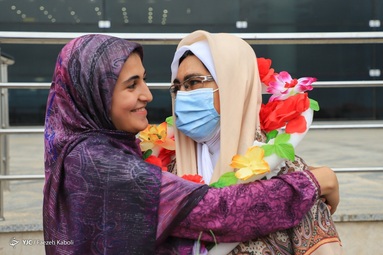 ورود نخستین گروه از حجاج بیت الله الحرام ترکمن استان گلستان - فرودگاه بین المللی شهدای گرگان