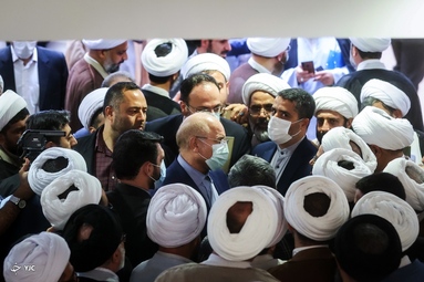 حضور محمدباقر قالیباف، رئیس مجلس شورای اسلامی در بیست و پنجمین گردهمایی ائمه جمعه سراسر کشور