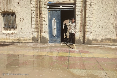 خسارات سیل و تخریب خانه ها - حاشیه شهر زاهدان