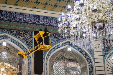 سیاه پوش شدن حرم حضرت فاطمه معصومه (س) در آستانه محرم
