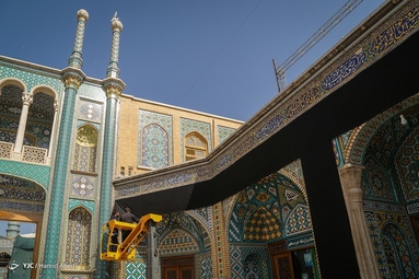 سیاه پوش شدن حرم حضرت فاطمه معصومه (س) در آستانه محرم