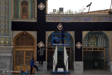 سیاه پوش شدن حرم حضرت فاطمه معصومه (س) در آستانه محرم