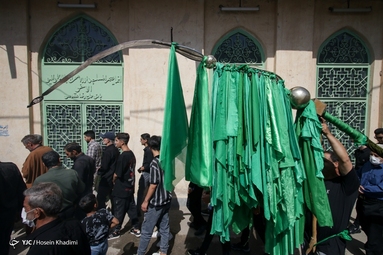 آیین علم‌گردانی روز سوم محرم - انجدان اراک