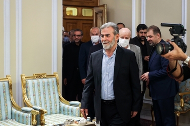 دیدار دبیرکل جنبش جهاد اسلامی فلسطین با رئیس مجلس