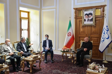 دیدار دبیرکل جنبش جهاد اسلامی فلسطین با رئیس مجلس