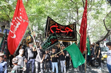عزاداری و خیمه سوزان عاشورای حسینی - چهارراه گلوبندک