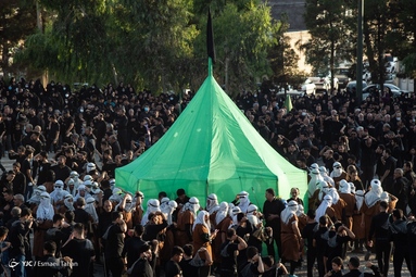 خیمه سوزان و نخل برداری عصر عاشورا - سرخه سمنان