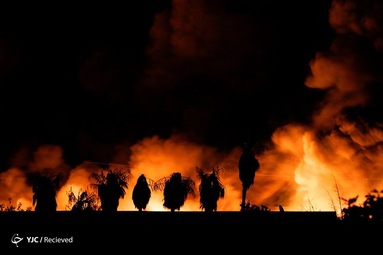 آتش سوزی در شهر سیسیل ایتالیا
