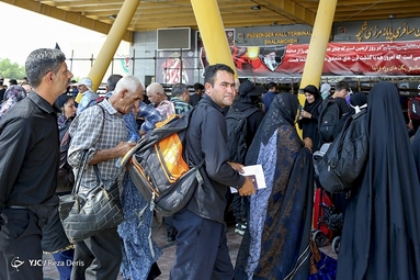 خروج زائران حسینی از مرز شلمچه